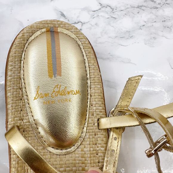Sam Edelman 10.5 Gwen Gold Gladiator Sandal - Picture 5 of 9